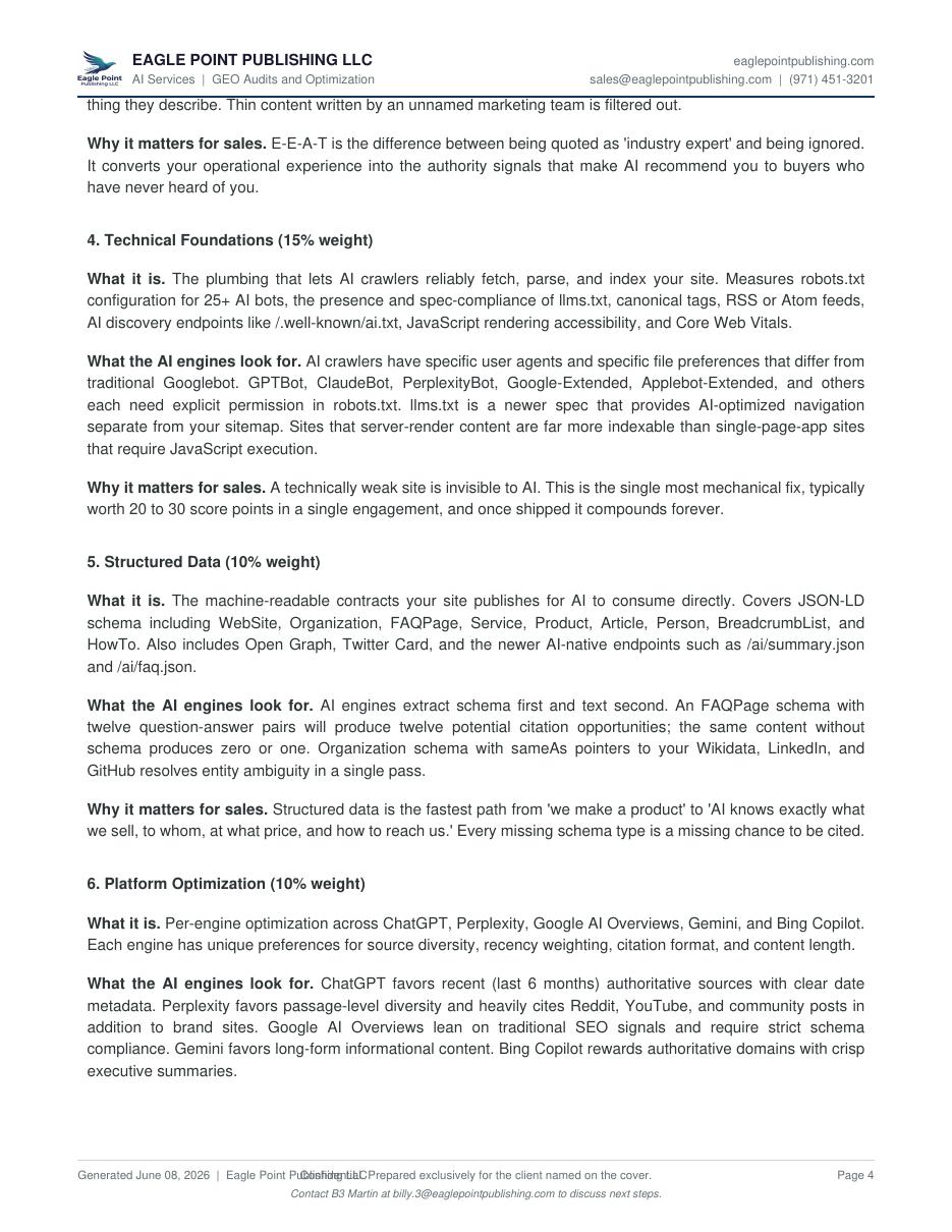 After GEO audit report page 4