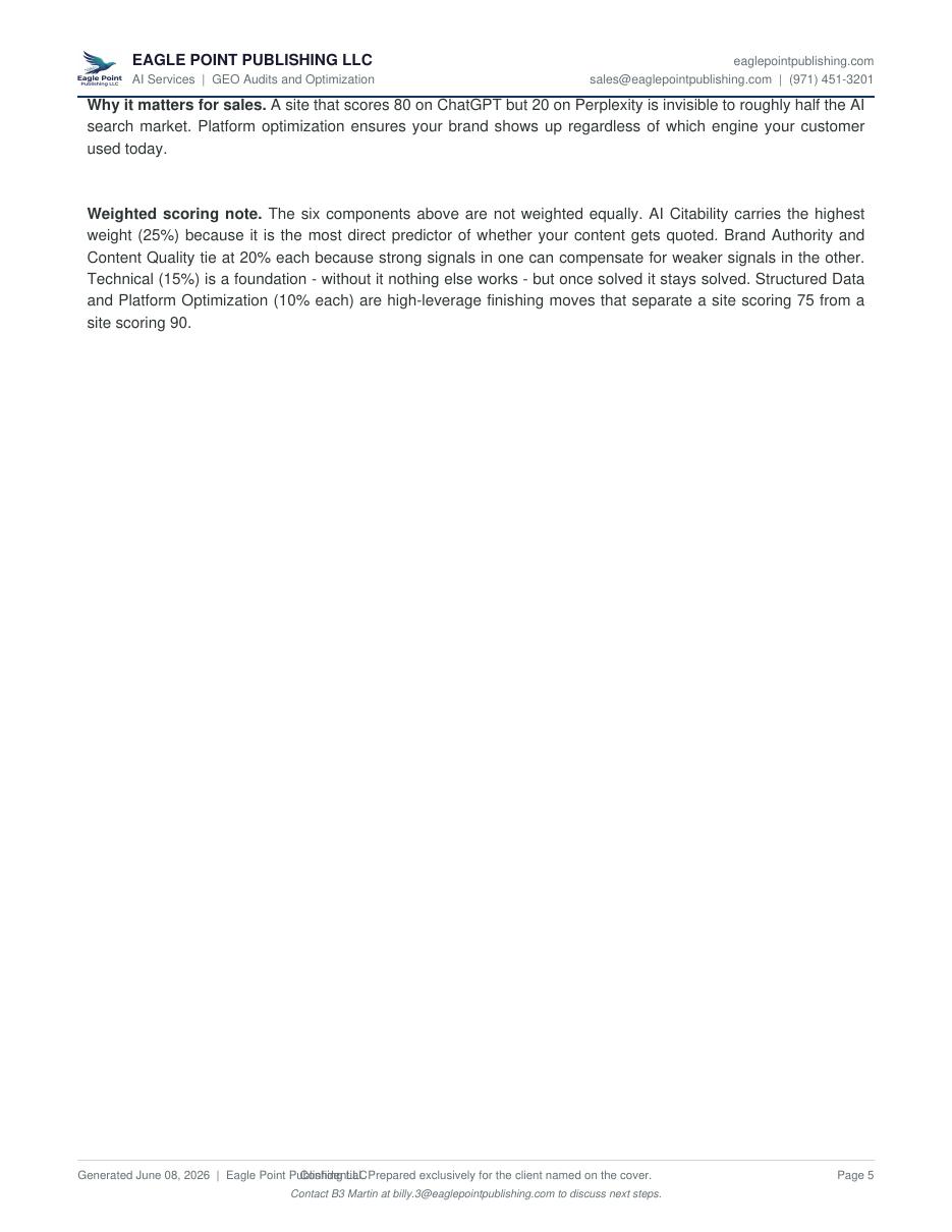 After GEO audit report page 5