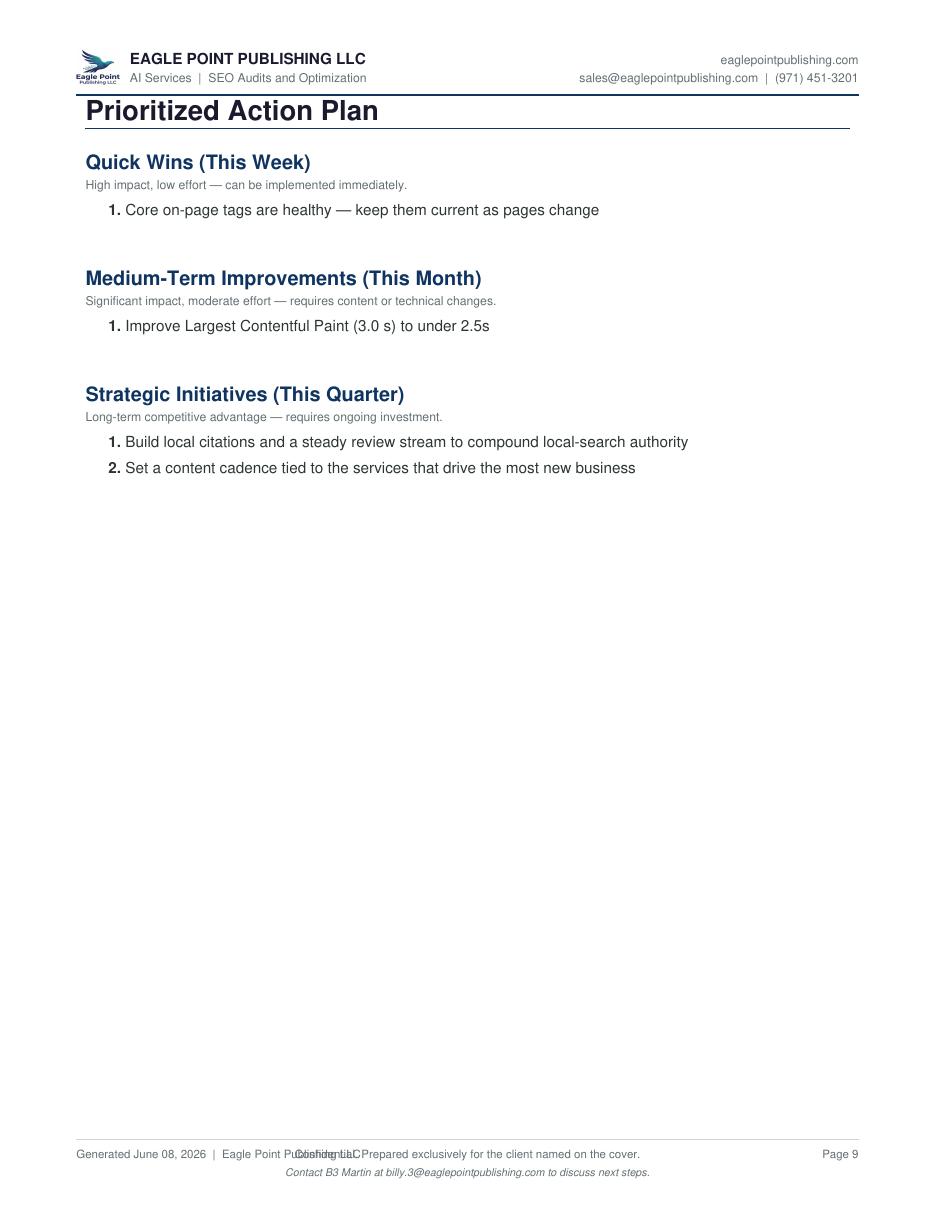 After SEO audit report page 9